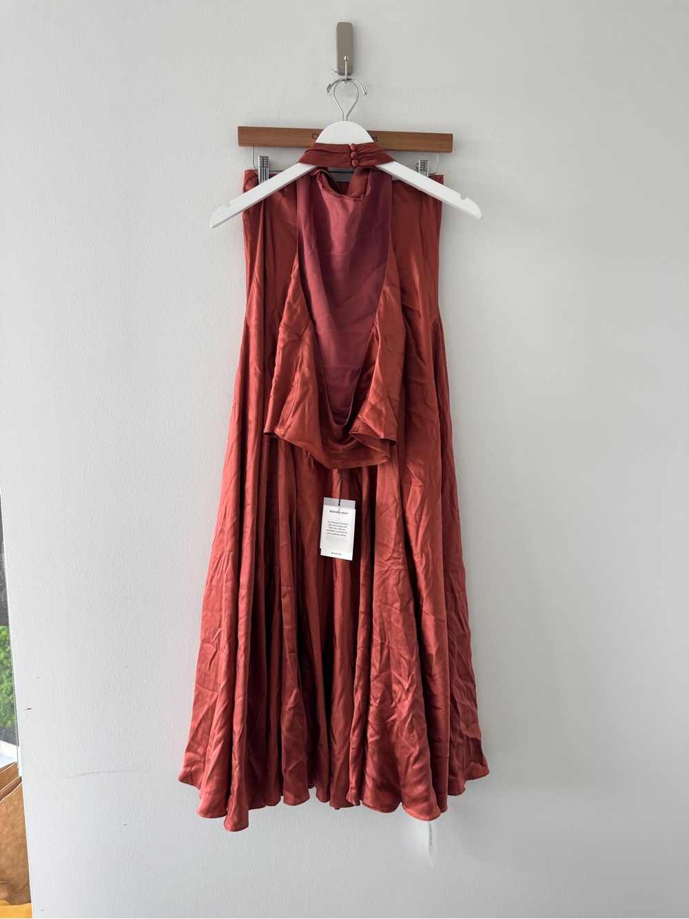 REFORMATION Sera Silk Set in Rosewood 2 - Picture 6 of 7